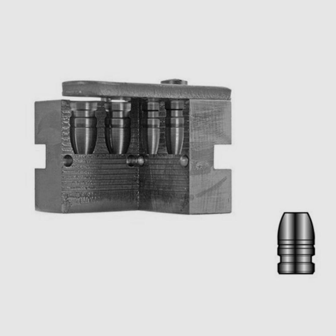 Lyman Flat Nose Bullet Mold Double Cavity - .44 Mag/.44 SP 240 gr - Precision and Versatility for Reloading
