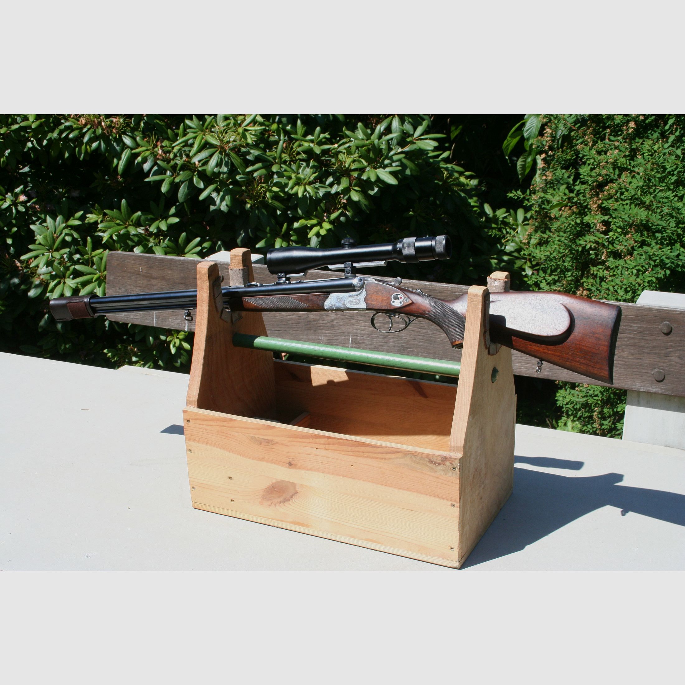 Krieghoff "Drilling" 7 x 65R, 16/70 Schrot mit Einstecklauf Krieghoff 22 Win.mag, Zielfernrohr Carl Zeiss 1,5 - 6 x 42