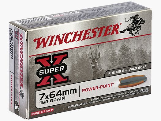 Patrone WINCHESTER POWER POINT Kal. 7X64 162GR 10,6 G BTE 20