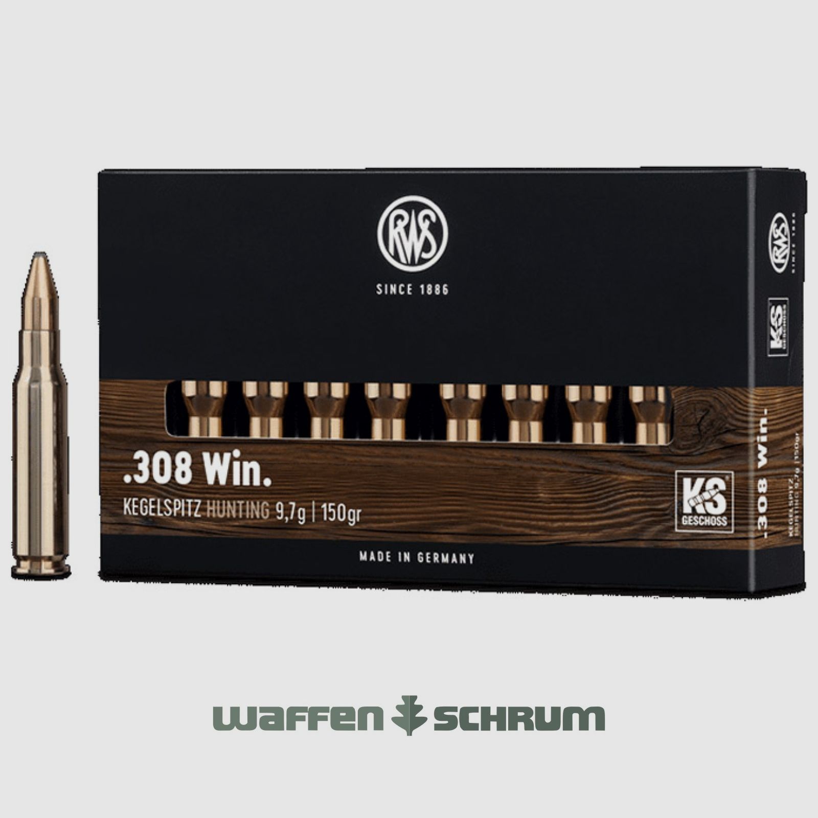 RWS Kegelspitz 9.7g - 150gr .308Win