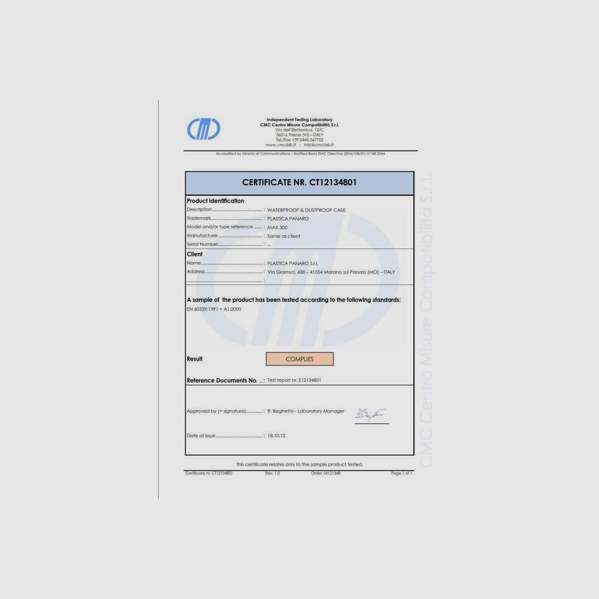 Custodia per Armi Waterproof Max 300S 300 x 225 x h 132 mm - Plastica Panaro - Max 300S, immagine 7 di 7