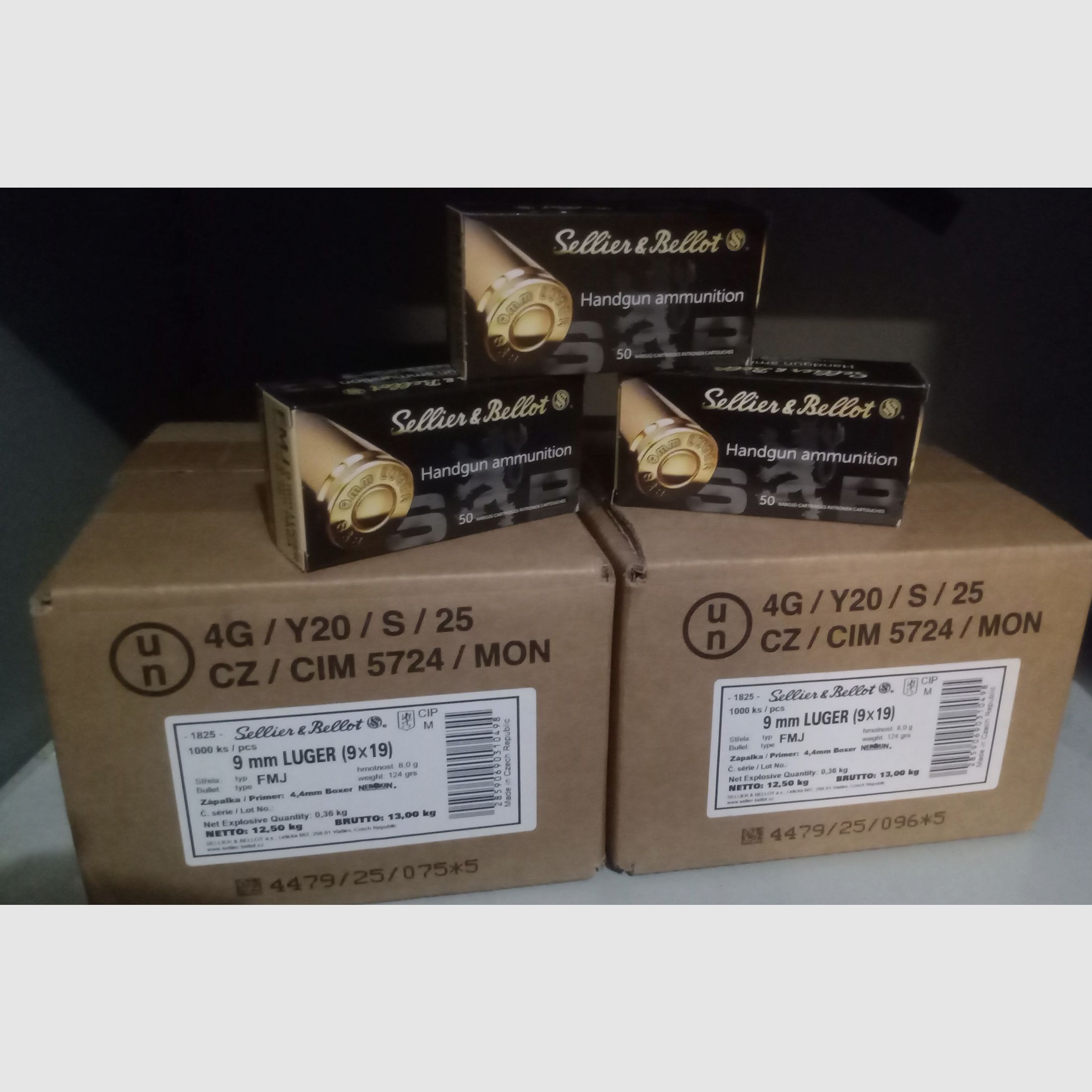 Sellier & Bellot 9mm Luger S&B FMJ 8,0g 124grs ^^^^^^^^^^^^^^^^
