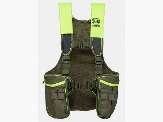 Driekamer jachtvest rugzak fluorescerend groen Bitrabi model TRIO PRO