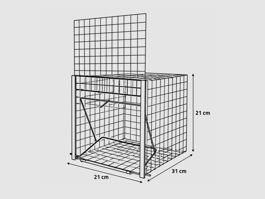 Individual galvanized wire trap for magpies 21x31x21cm, image 4 of 5