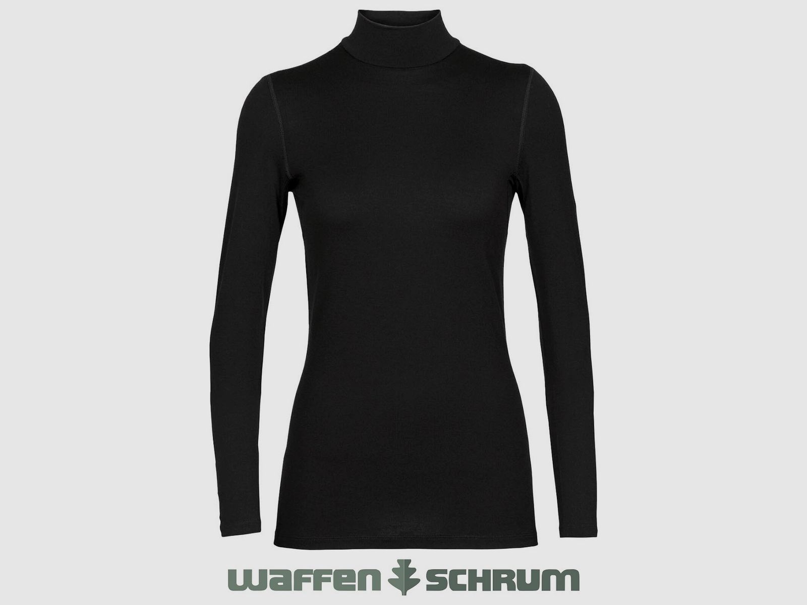 Camisa de cuello alto Icebreaker negra