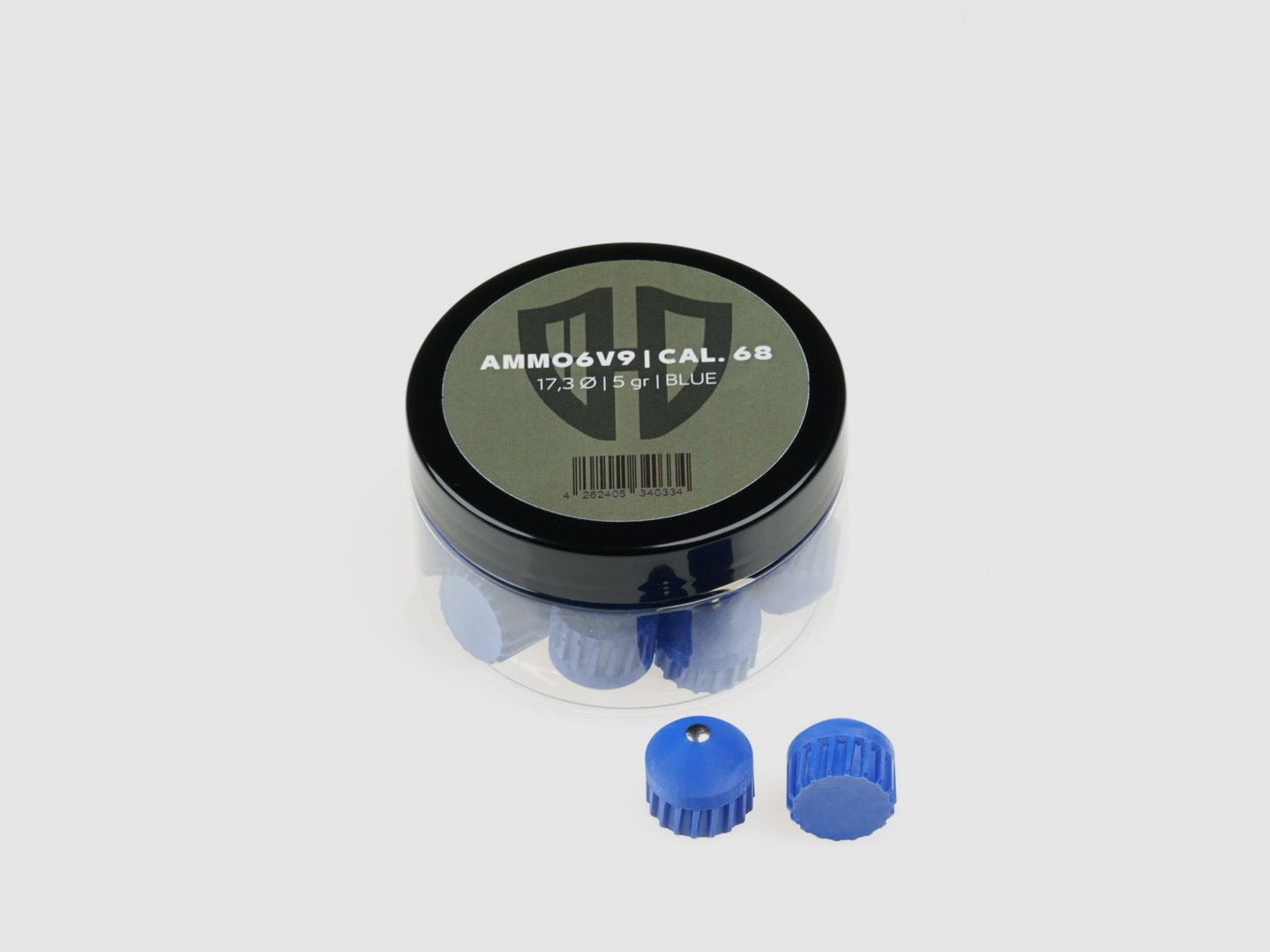 Munition Ammo6v9 | HDR.68 | Blau 5g | POLYURETHAN | Cal. 68