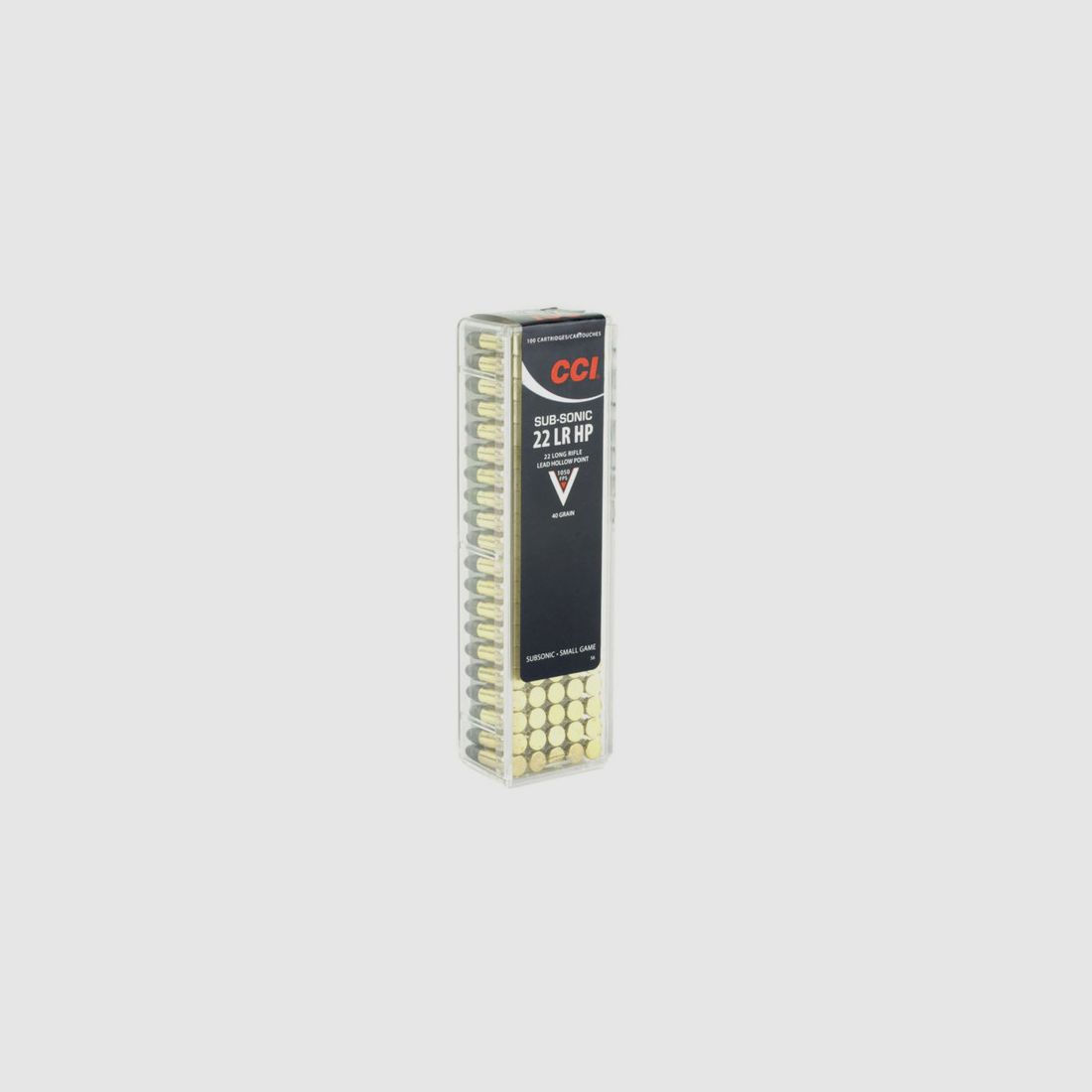 CCI Sub-Sonic .22 LR 40GR HP 100 cartucce