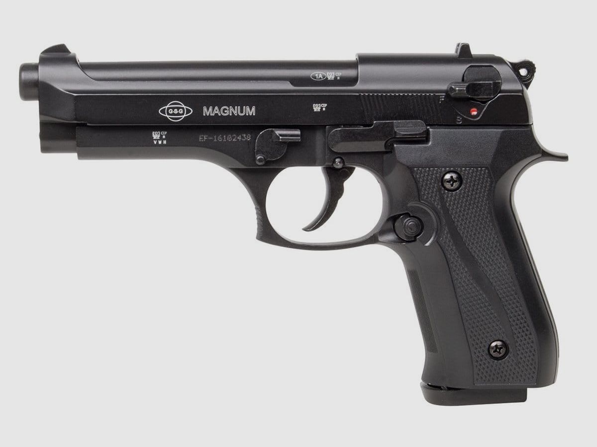 Ekol Firat Magnum 92 Noir 9 mm P.A.K Pistolet à Blanc MÉTAL