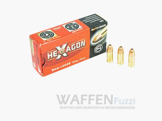 Geco 9mm Luger Hexagon 8,0g 50 Schuss