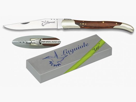 Couteau de poche Laguiole 9,5 cm bois Micarta rouge abeille travail de filetage