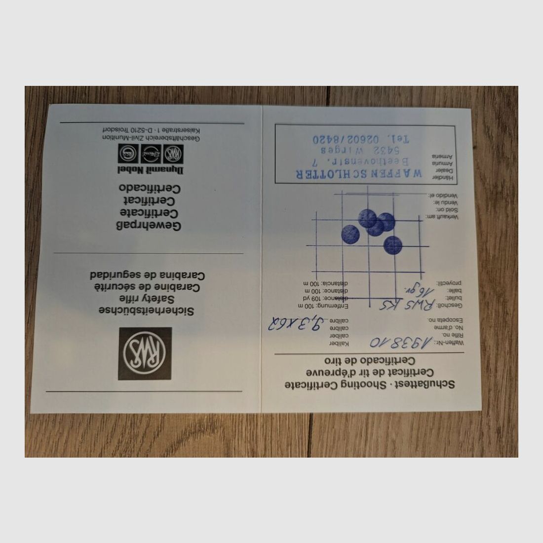 RWS Krico	 Sicherheitsrepetierbüchse mit Handspannung