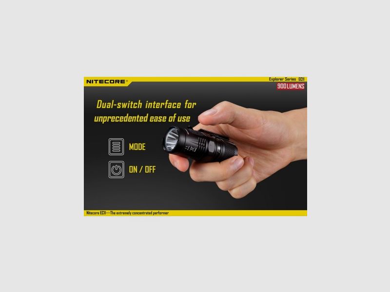 Nitecore LED-zaklamp EC11 900 lumen, afbeelding 10 van 20