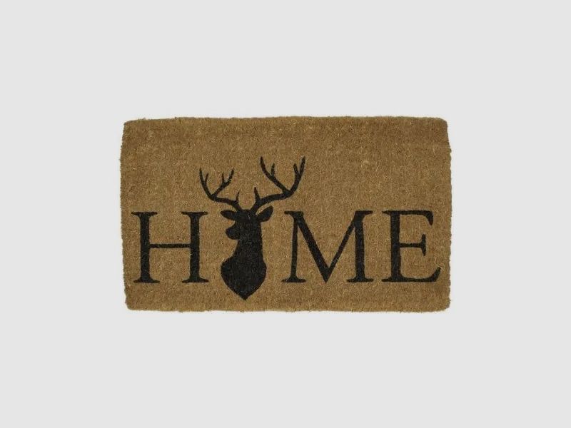 Mars & More handgewebte Kokosmatte Hirschkopf Home 75 cm