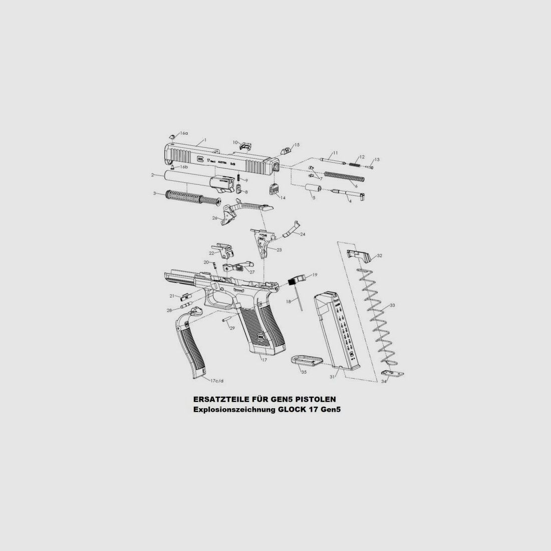 GLOCK Tuning/Ersatzteil f. Pistole Schlagbolzensicherung #8-9 f. 17,19,26,34 u.a. Gen5,19X