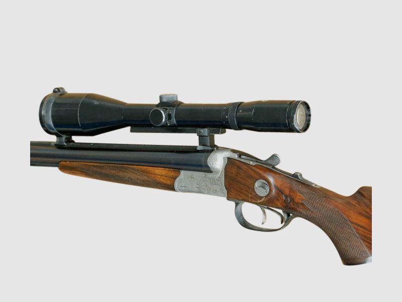 Perforación, Krieghoff Trumpf, Cal. 7x65R, 16/70 con cañón intercambiable .22 Hornet