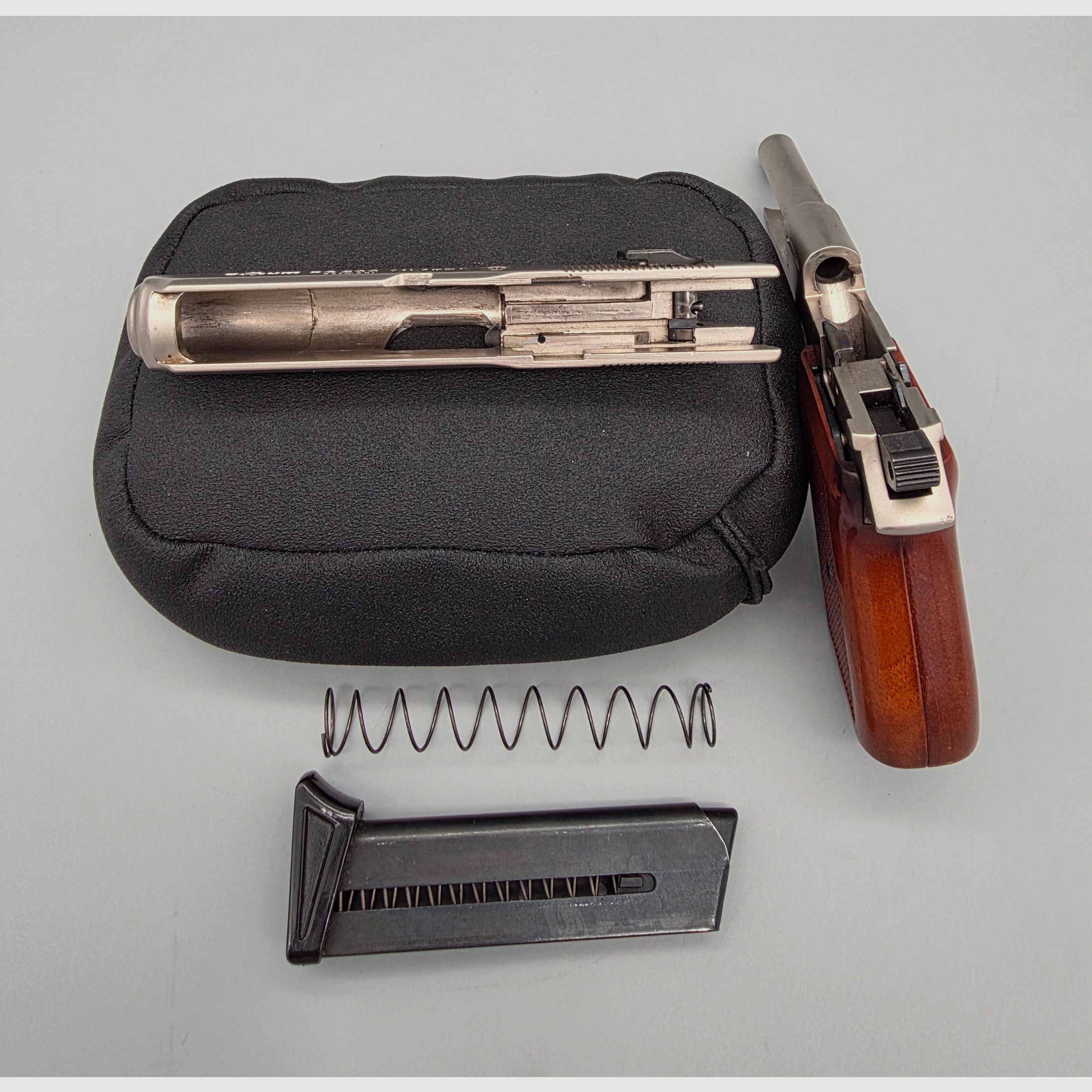 Röhm RG800 PPK clones PTB 414 velour nickel wood grip from the year 1993 caliber 8mm K blank SRS RG 800