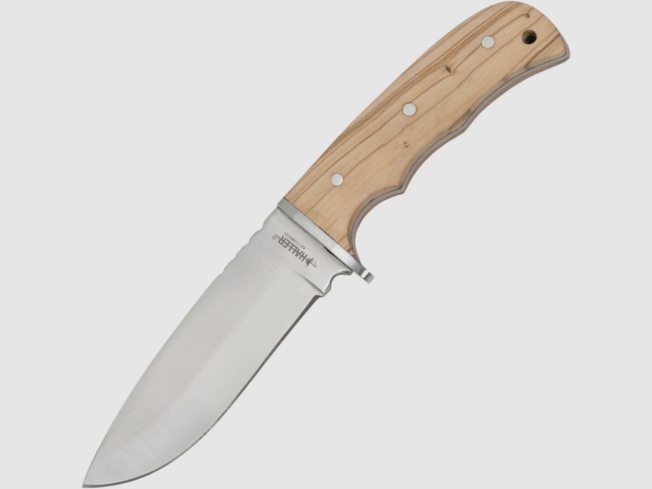 Coltello con manico in legno d'olivo incluso fodero