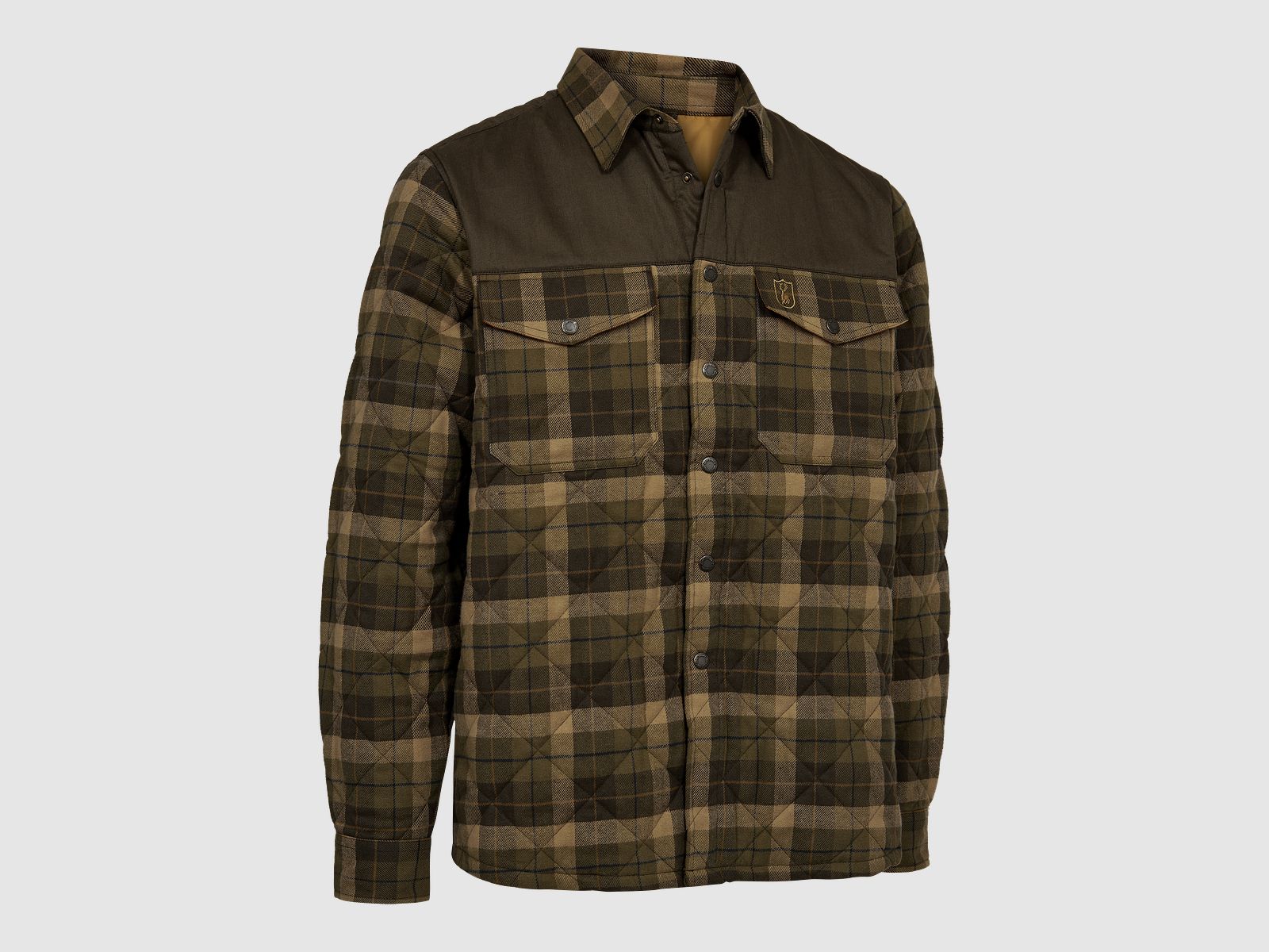 Elbert Giacca a Camicia Foderata - Check Marrone - Taglia: 4XL