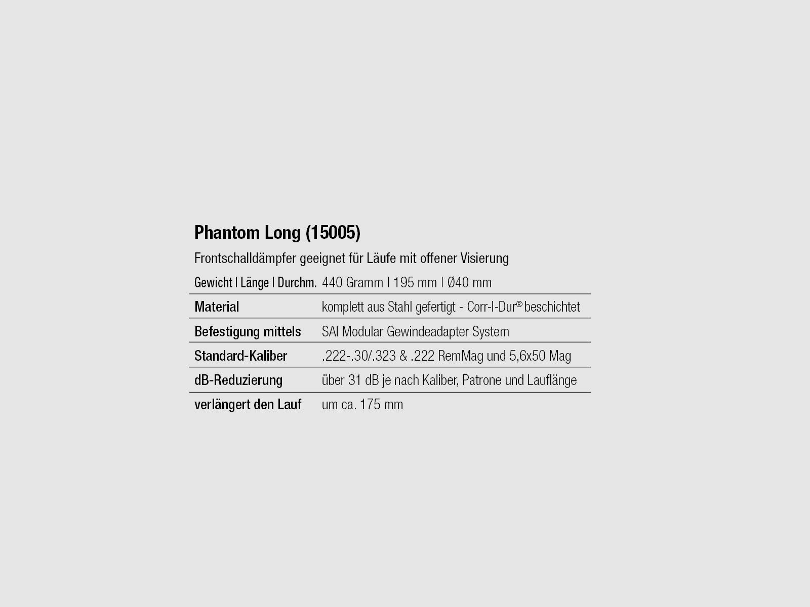 Phantom CP Long Black .222-.270, image 3 sur 5
