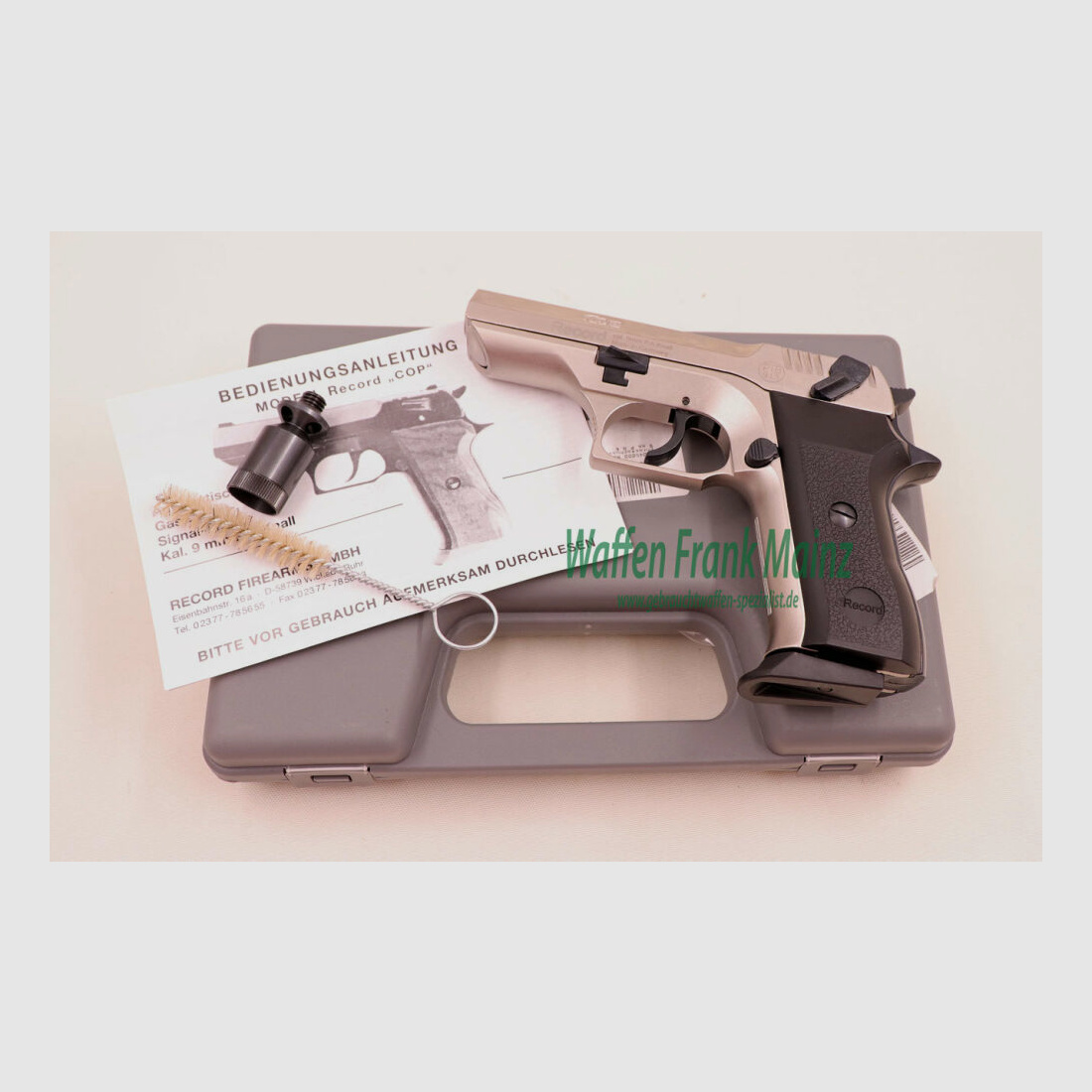 Record, Alemania COP niquelado 9mm P.A.K.