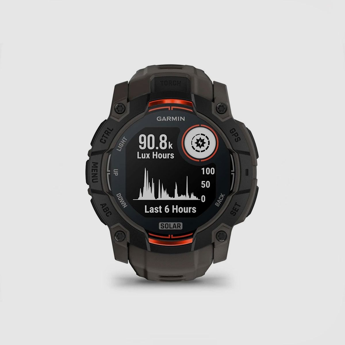 UHR – GARMIN – INSTINCT® 3 | 50MM | SOLAR | Schwarz mit Charcoal Silikonarmband, Bild 2 von 19