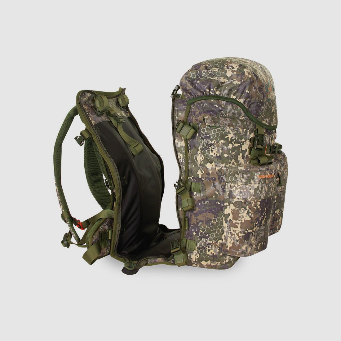 Jagdrucksack für Gewehr Nature by Marsupio Suede Camo 65 Liter PF Pro, Bild 4 von 7