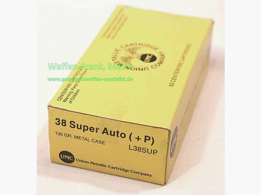 Union Metallic Company, USA Pistol ammunition .38 Super Auto. (+P)