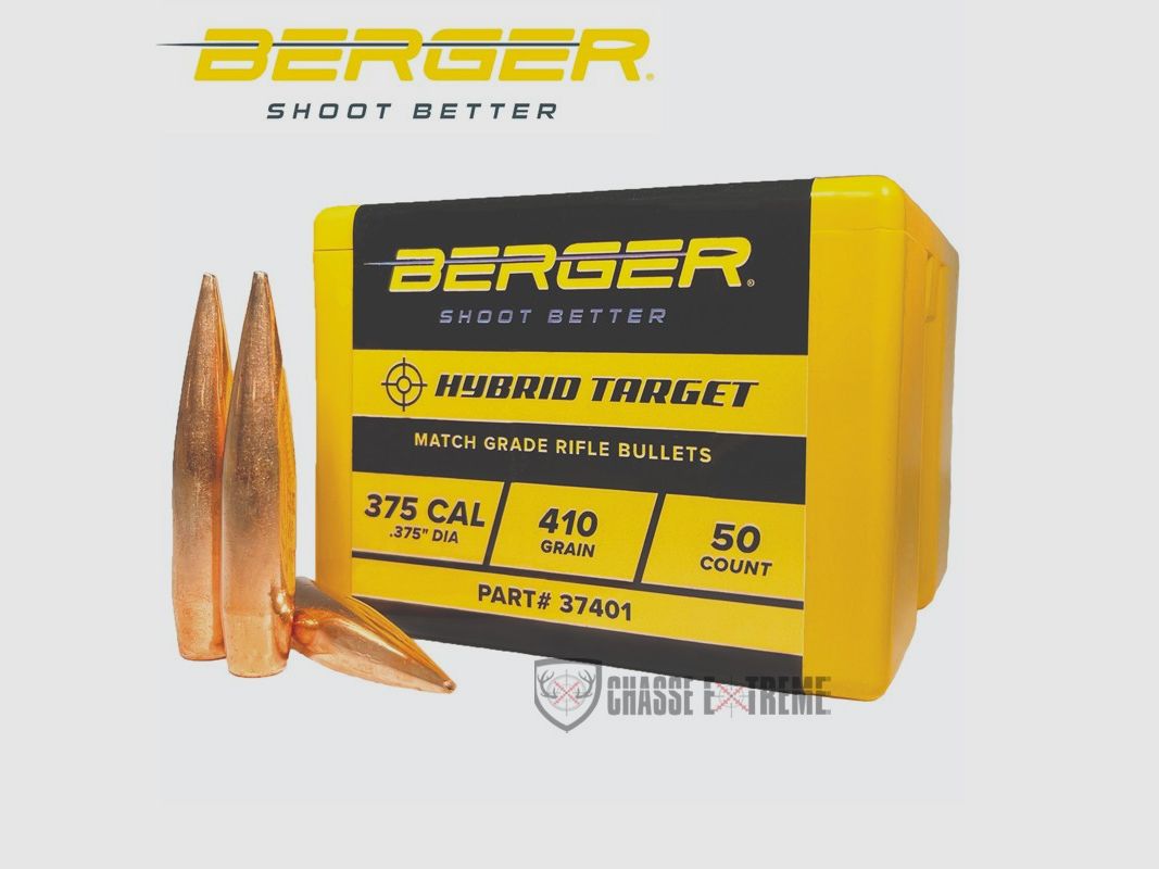 100 Ogives BERGER Cal 375 410gr Hybrid Target