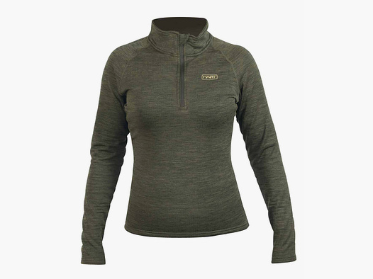 HART Langarmshirt Camiseta Trail mit Zip Grün