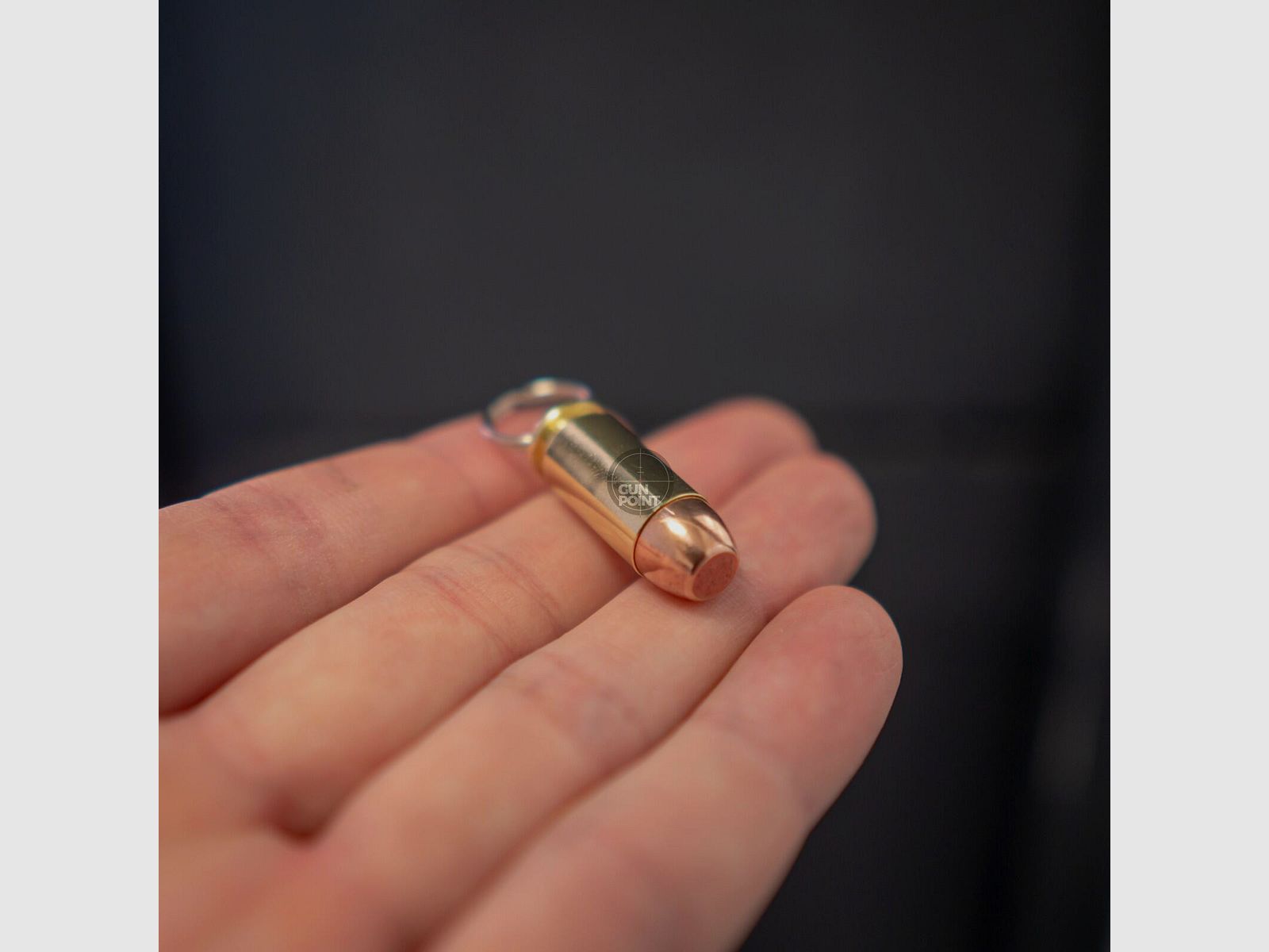 BULLET KEYCHAIN .40 S&W Vollmantel Flachkopf