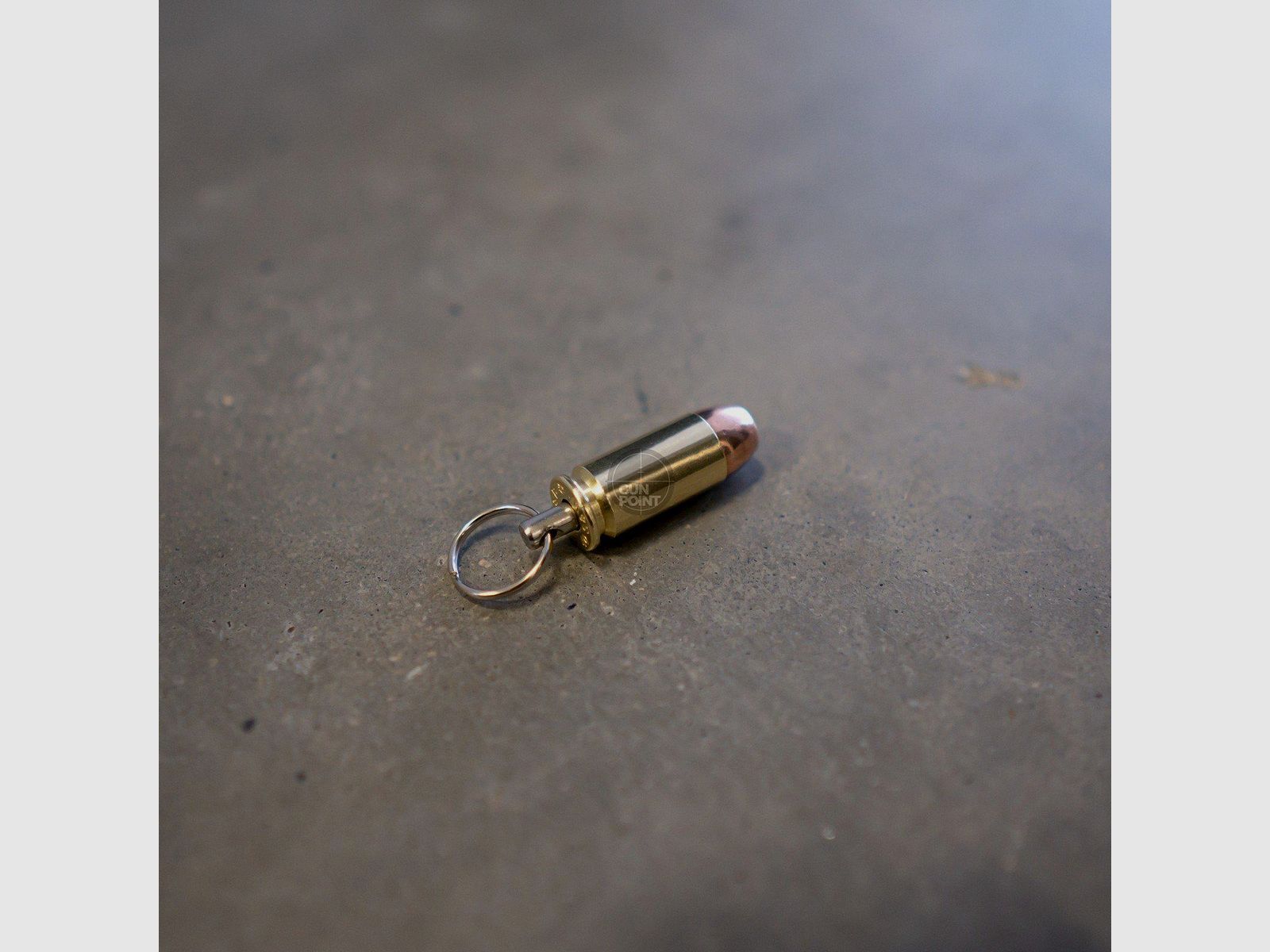 BULLET KEYCHAIN .40 S&W Full Metal Jacket Flat Nose