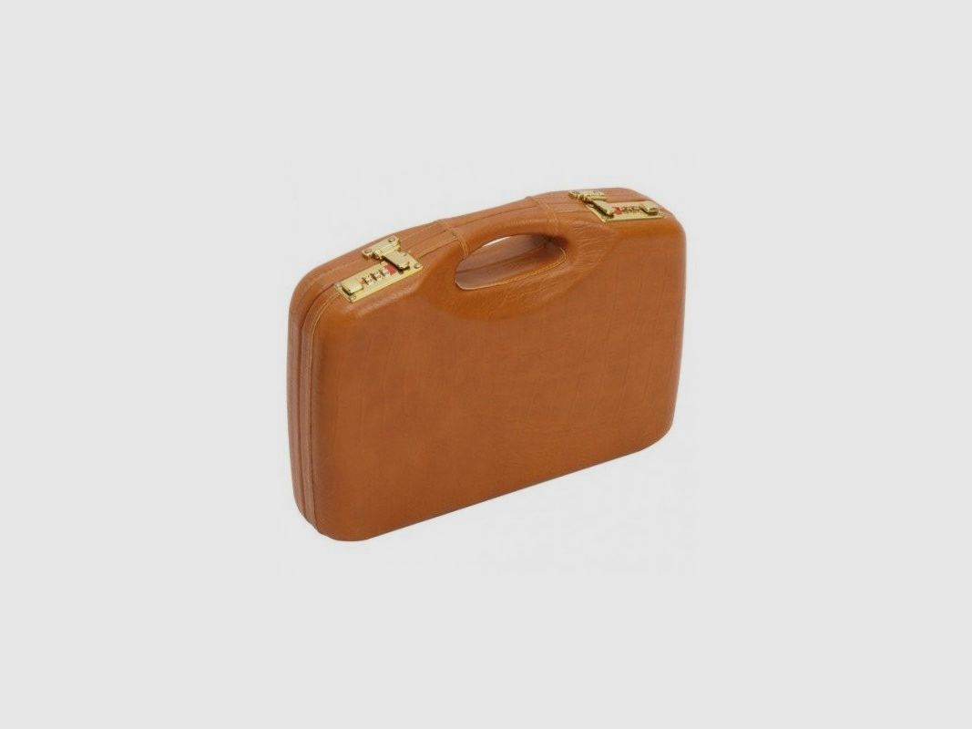 Negrini pistol case with combination lock in leather 2028PL, image 1 of 2
