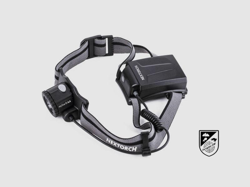 NEXTORCH myStar R AA LED headlamp 600 lumens focusable beam distance 180 m with batteries