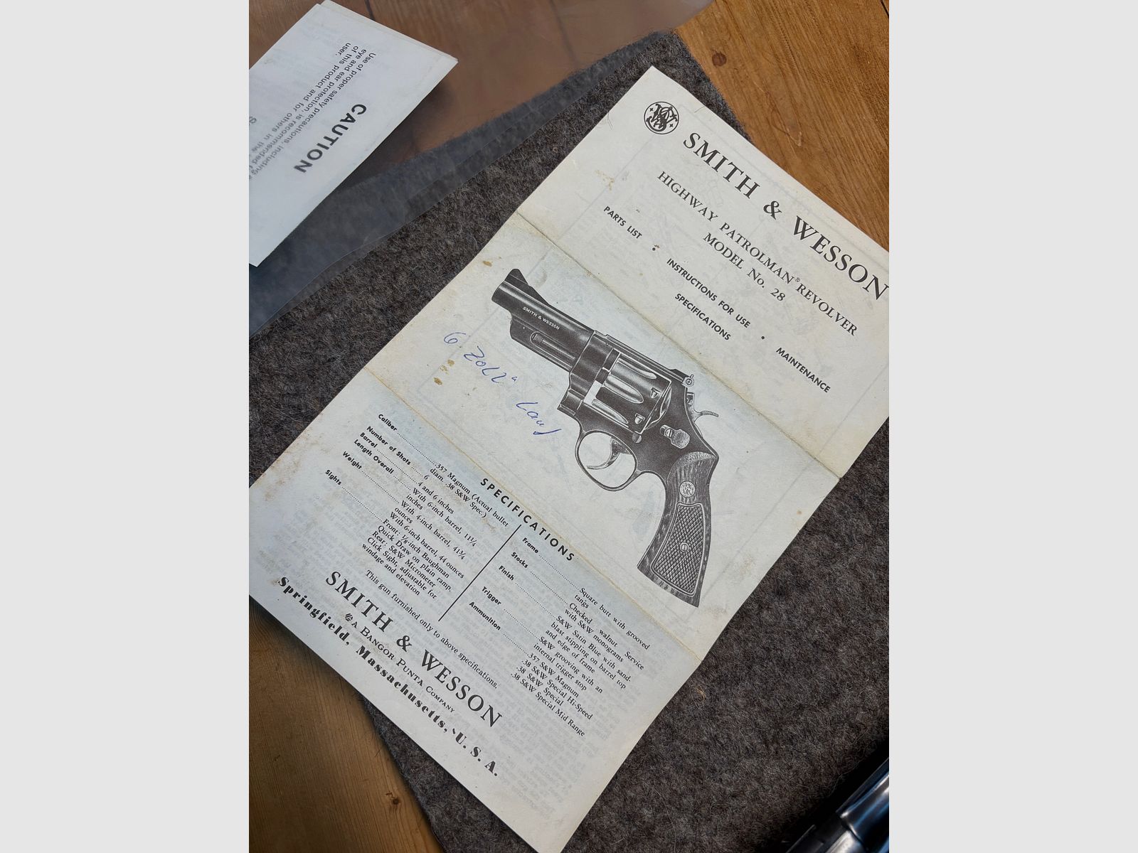 S&W Mod. 28 Highway Patrolman Revolver .357 Pachmayr Sickinger 6