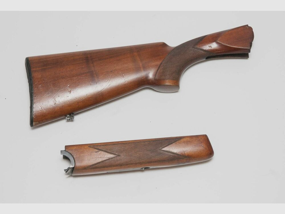 Neckermann double-barreled shotgun spare part stock set