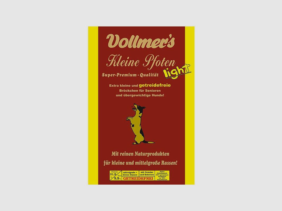 Vollmer's Hunde Trockenfutter Kleine Pfoten light