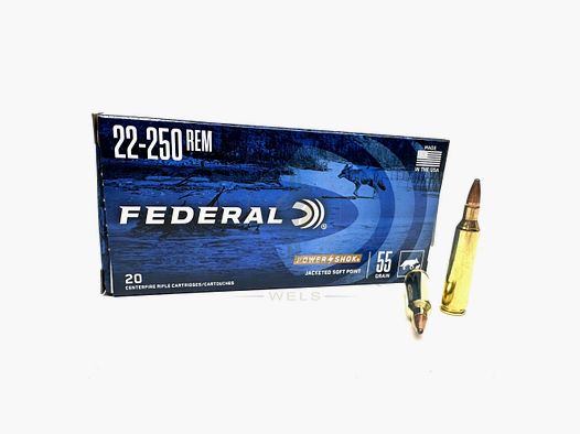 Federal .22-250 Rem. 55gr Soft Point Power Shok