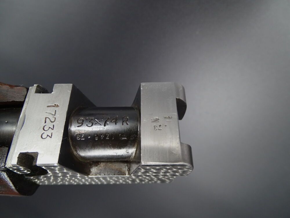 Rifle doble Mischitz grabado rinoceronte bisonte guepardo calibre 9,3x74R liquidación de colección