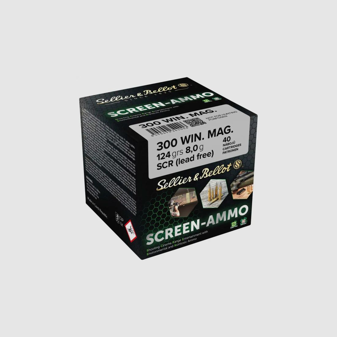 Sellier & Bellot .300 Win. Mag. Screen-Ammo SCR Zink 8,0g/124grs.