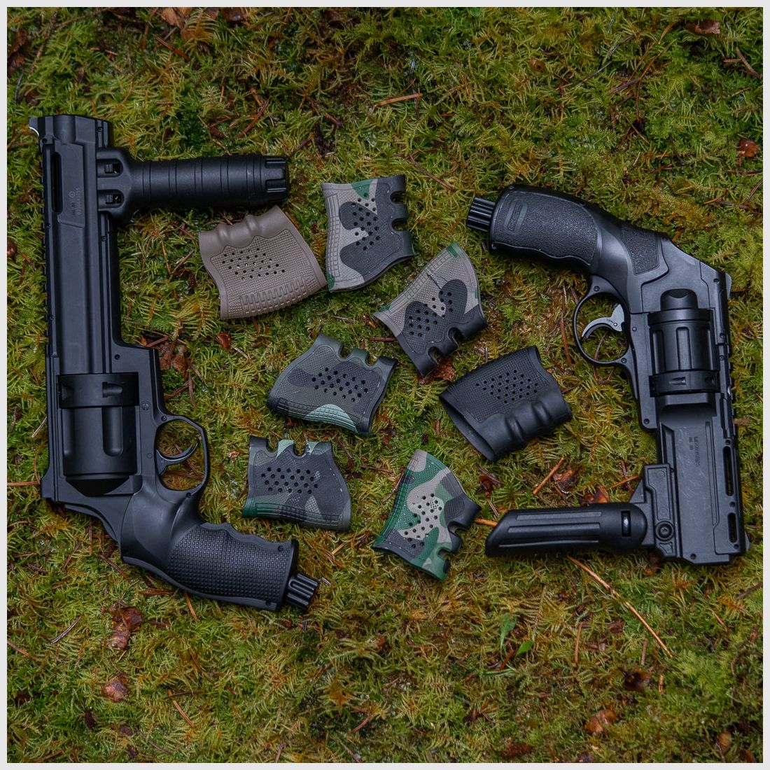 MANIGLIA | Antiscivolo Alta Resistenza Stretchy | Maniglia Frontale | diversi Stili | Marcatori T4E | Paintball | RAM | Airsoft