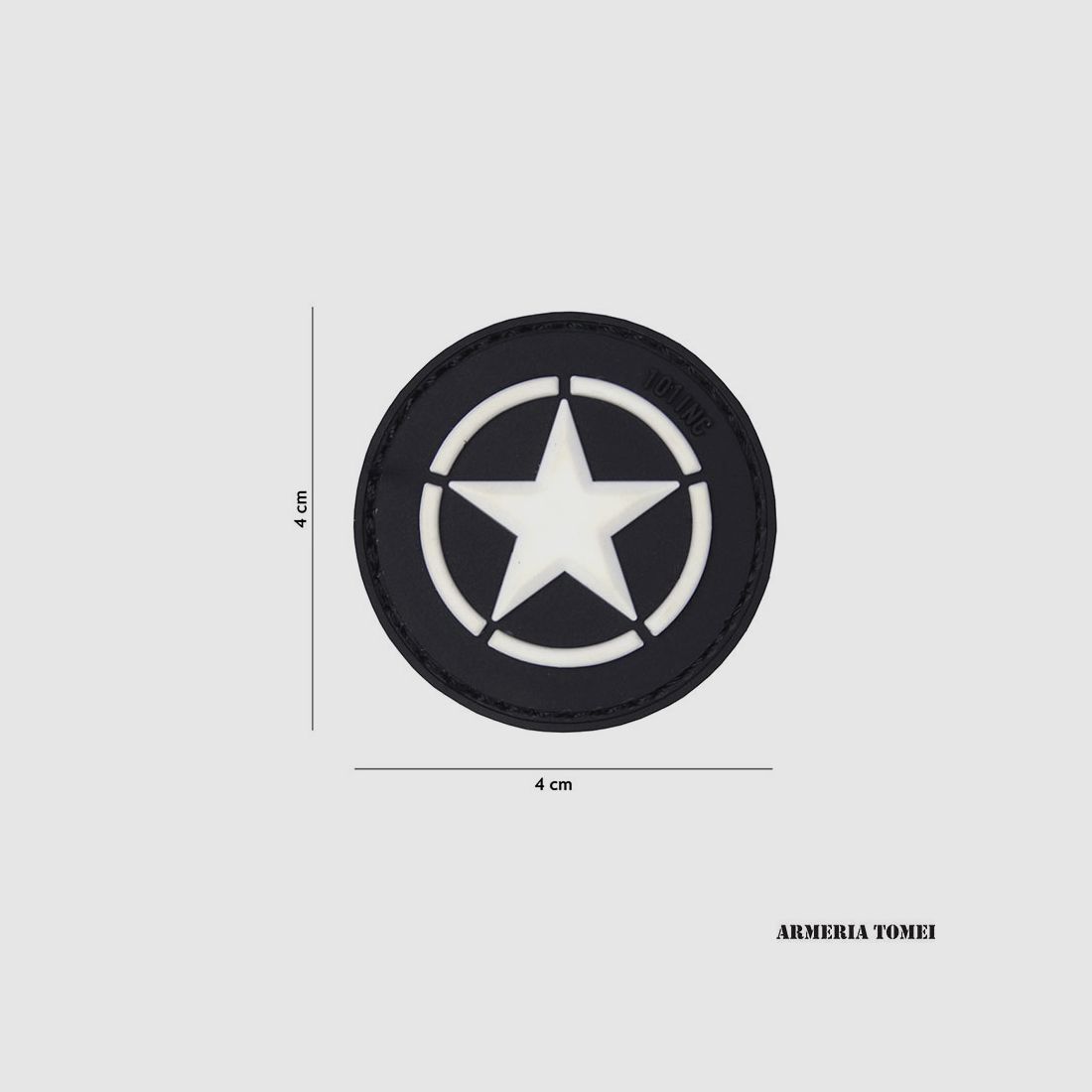 PATCH – 3D PVC ALLIED STAR BLACK #18044