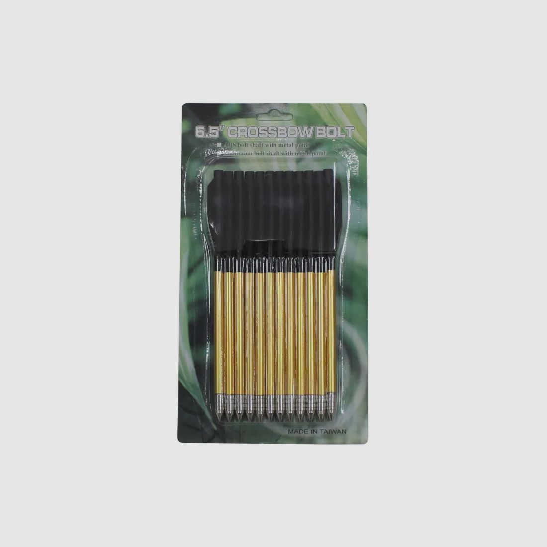 12 St.-Pack Aluminiumpfeile für Armbrüste 80lbs, 6,5 Zoll, Farbe: Gold/Silber/Schwarz