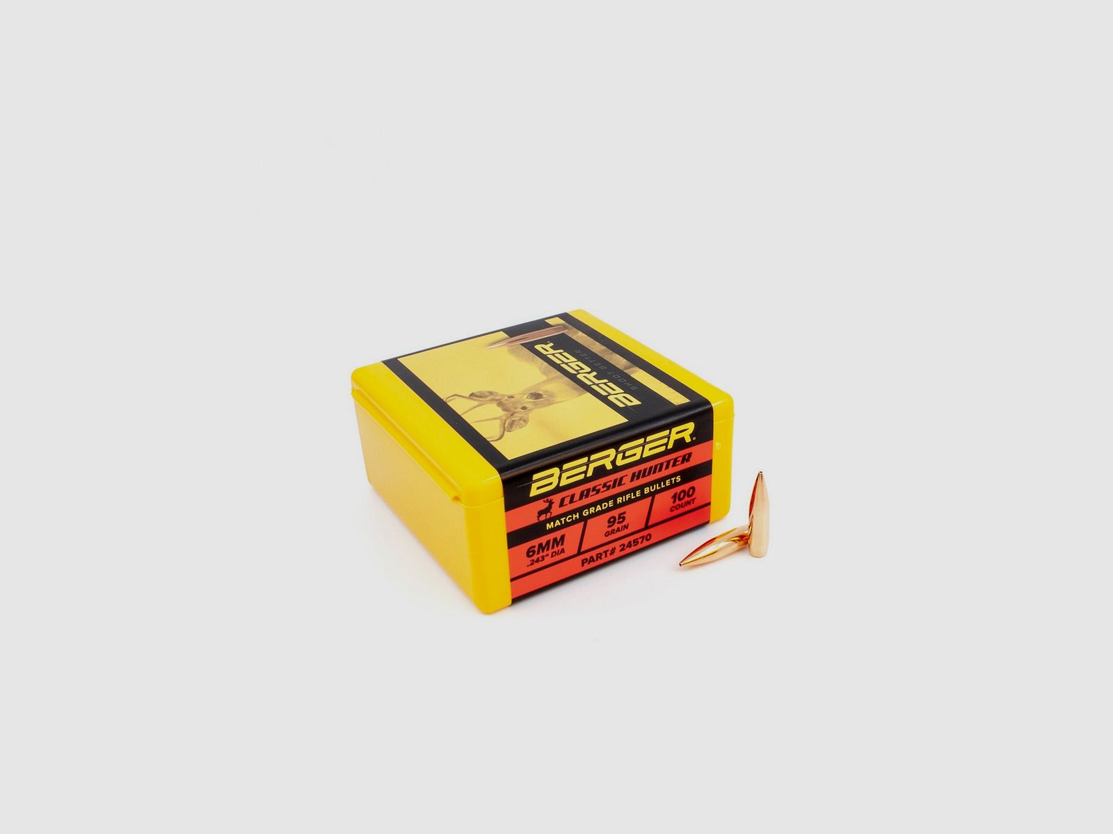 BERGER GESCHOSSE 6MM (.243) 95gr CLASSIC HUNTER 100 Stk, Bild 2 von 3