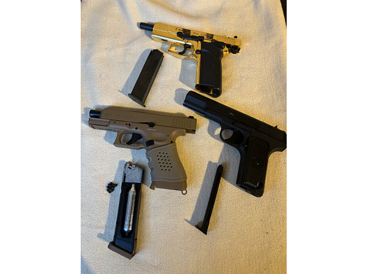 Co2 und Schreckschuss Pistolen Glock19x usw Sammlung 