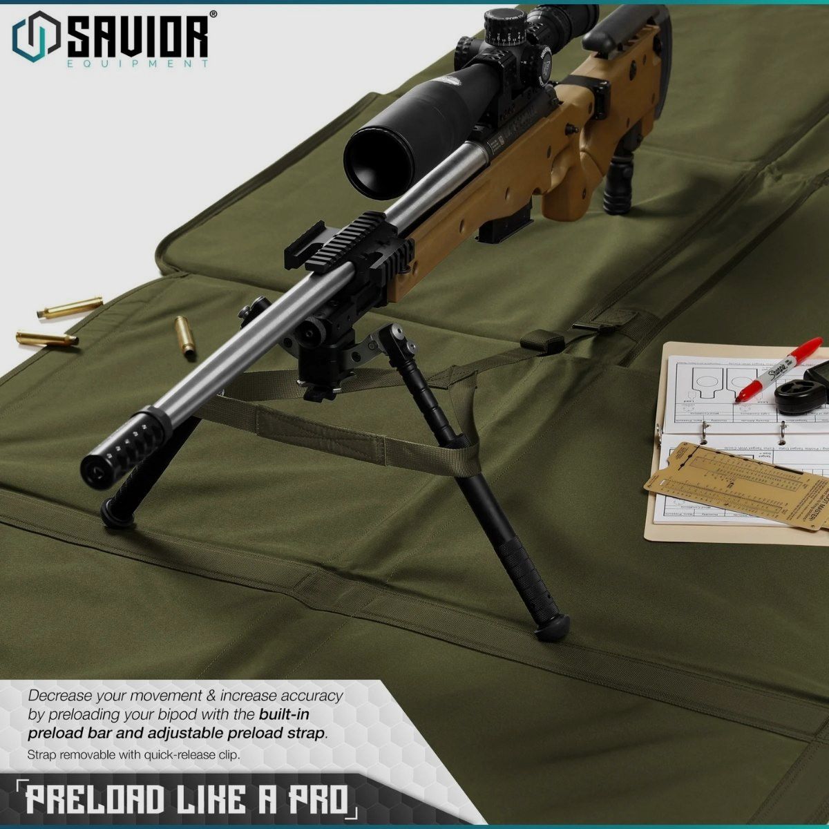 Savior – esterilla de tiro plegable – Verde – SM-FOLD-OG, imagen 5 de 6