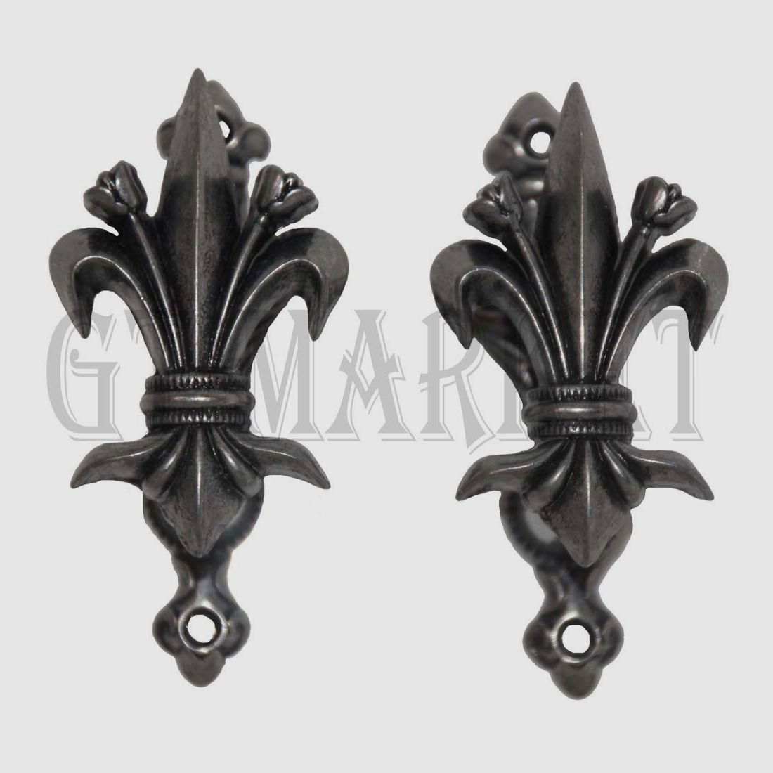 Wandhalter Set Lilie Silber für 1 Schwert