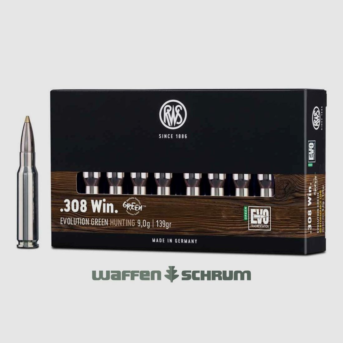 RWS .308Win Evo Green 9,0g - 139gr
