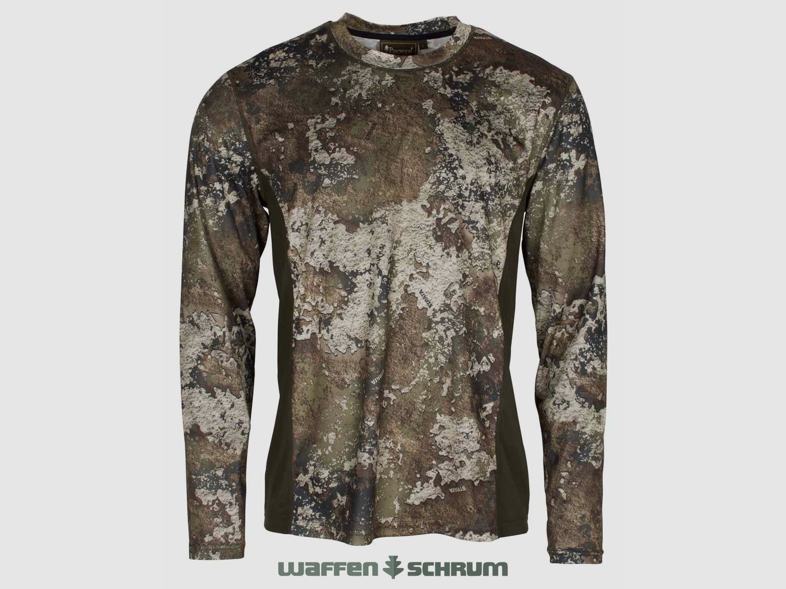 Pinewood Langarmshirt Furudal Strata/Moss Green