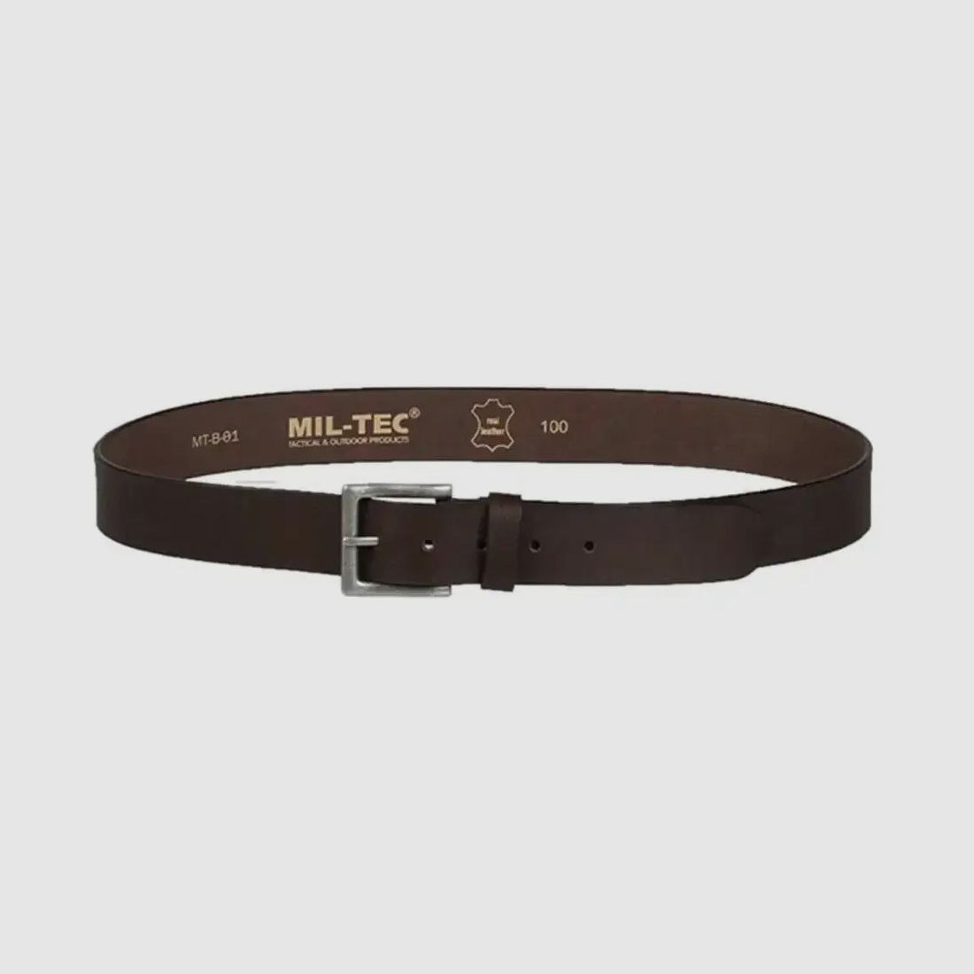 Mil-Tec Mil-Tec Ceinture en cuir Nappa - Noir / 90
