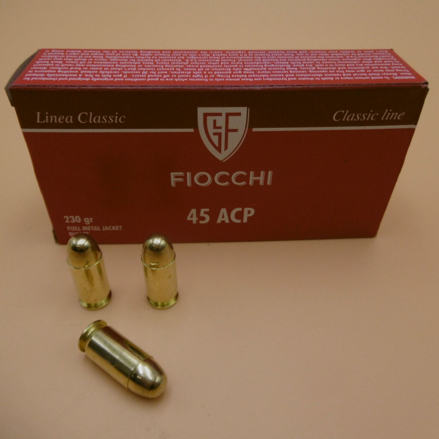 Fiocchi Kal. 45 ACP FMJ 230 grs pro 1000, Bild 2 von 2